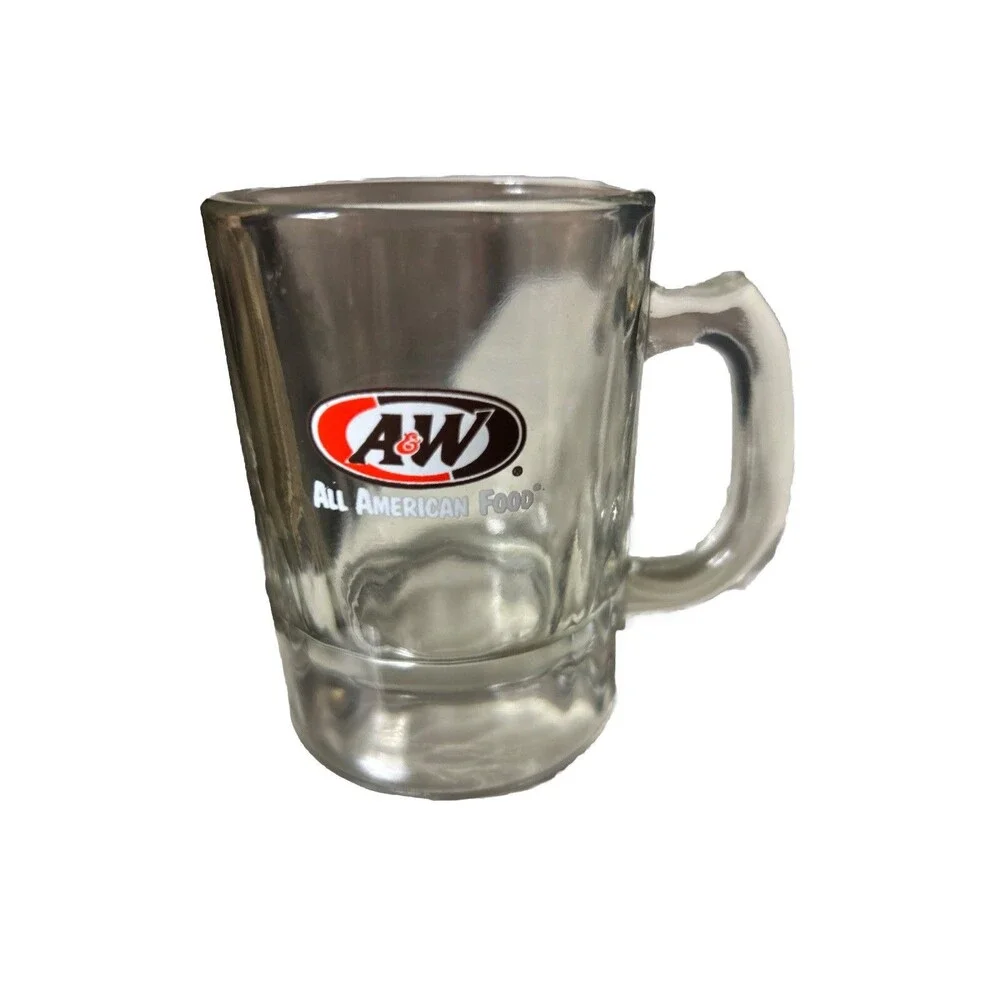 A&W ROOTBEER Vintage 1970’s Mini Kiddie Mug USA Map Logo 3.25” Tall